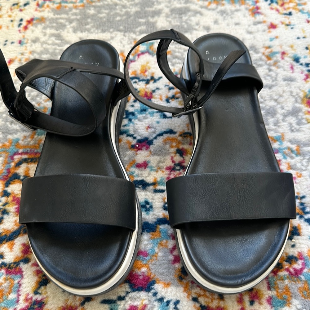 A New Day| Women Black Sandals| Size 7|